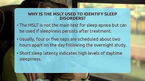Why Is The MSLT Used To Identify Sleep Disorders? - Sleep Apnea Support Network