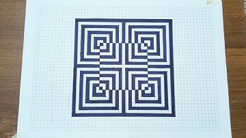 How To Draw Like a 3D Geometric Square Optical Illusion - Funny 3D Trick Art on paper tutorial