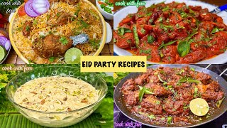 EID DAWAT Menu Cook With Fem Ke Ye 4 Recipes Zarur Add karleinBiryani Kheer Tawa chicken Chicken65