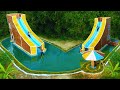 Building a Luxury Water Slide Bamboo Resort and a Private Pool around  Resort  in 170 Days