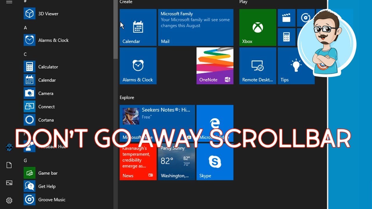 scroll bar คือ  New 2022  Windows 10 Tip | Always Show ScrollBar!