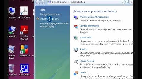 Resize Your text and font size on Windows Vista.
