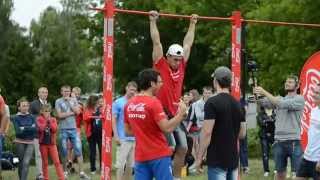 Евгений Лось 17 раз   подтягивания +32 кг   Street Workout Бобруйск  03 07 14 г