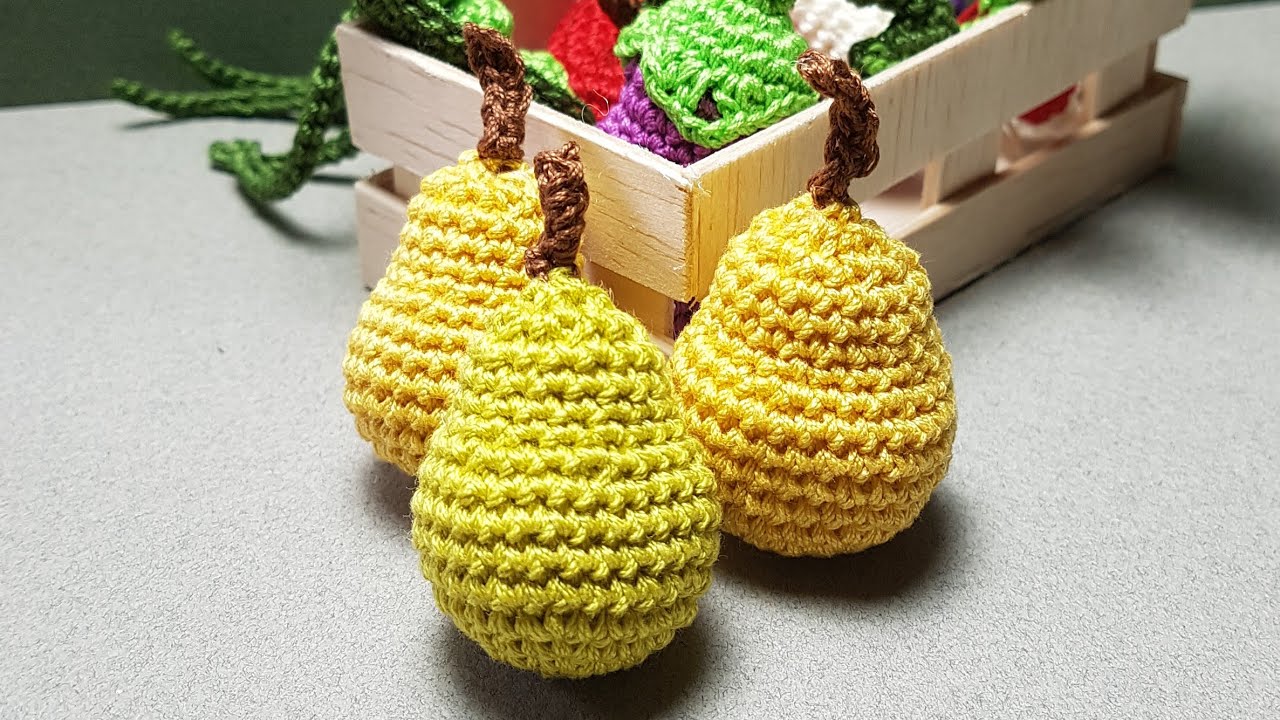 Frutta e verdura amigurumi tutorial (LA PERA)