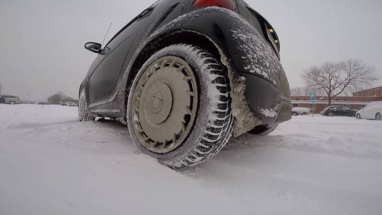 Smart 451. Зимний дрифт на смарте. Bremerhaven 2016.