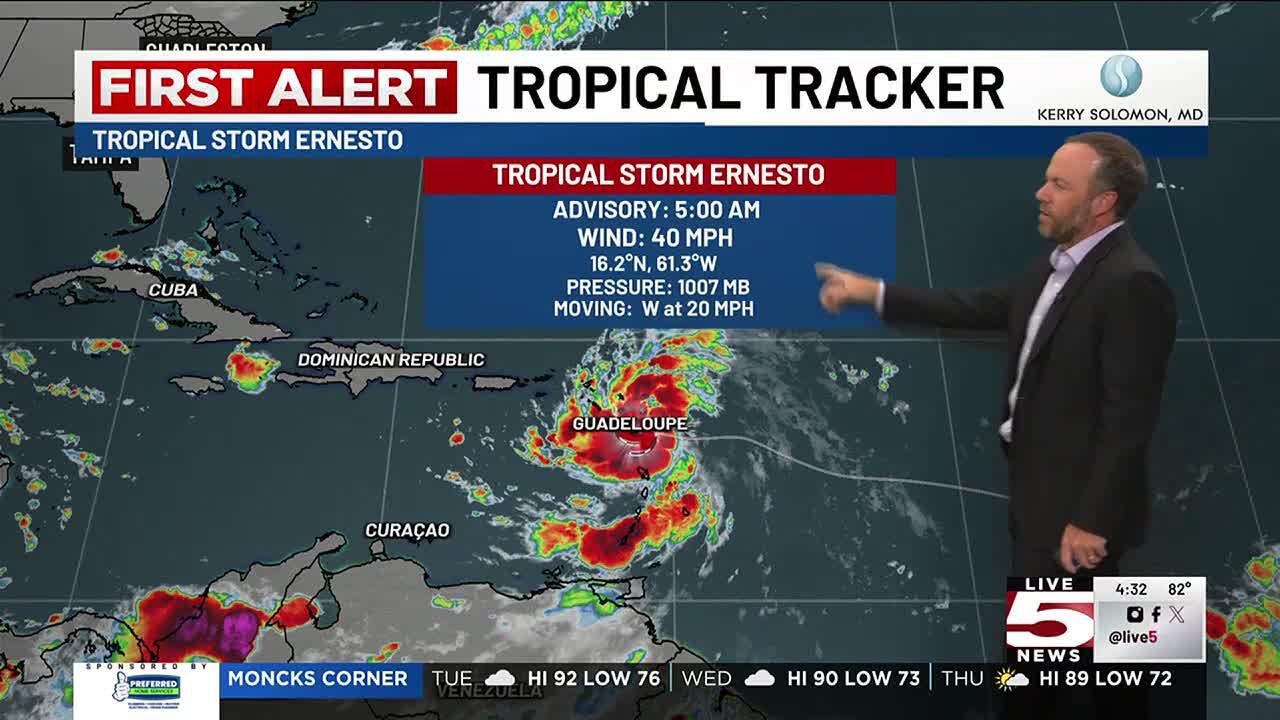 VIDEO: Tropical Storm Ernesto expected to become a hurricane by ...