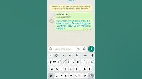 Demo for Online Test (Google Form)
