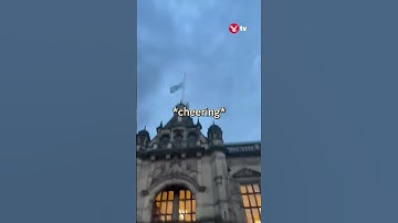 Israel flag taken down by pro-Palestine activist in Sheffield #news #shorts