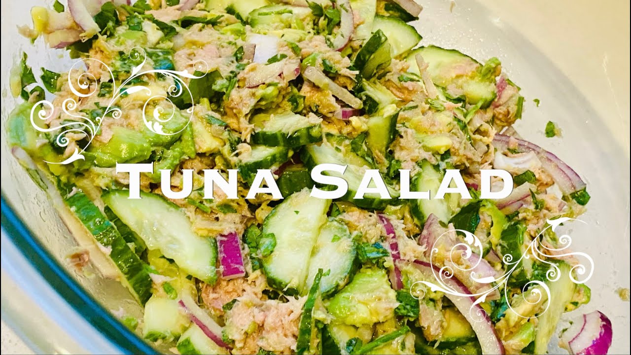 Healthy Avocado Tuna Salad with Light Lemon Dressing 🥑🐟 سالاد تن ماهی با آووکادو و سس لیمویی 🍋