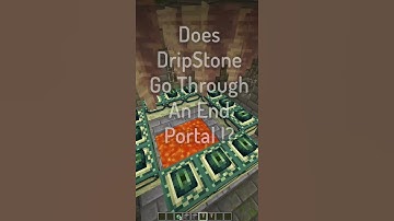 Does Dripstone Go Through An END PORTAL? #shorts