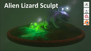 Alien Lizard Sculpt