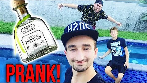 CHUGGING A BOTTLE OF PATRON PRANK - Fake Tequila D...