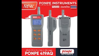 PONPE 419AQ CO2 & CO TEMP. & DATA LOGGER