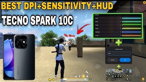 Tecno spark 10c free fire best dpi+sensitivity+hud || tecno spark 10c free fire