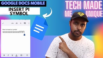 How to insert pi symbol in Google docs mobile | how to add pi sign in google docs mobile