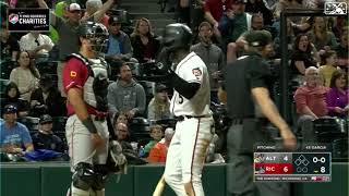Benches clear after pitcher throws behind batter (Altoona vs Richmond)