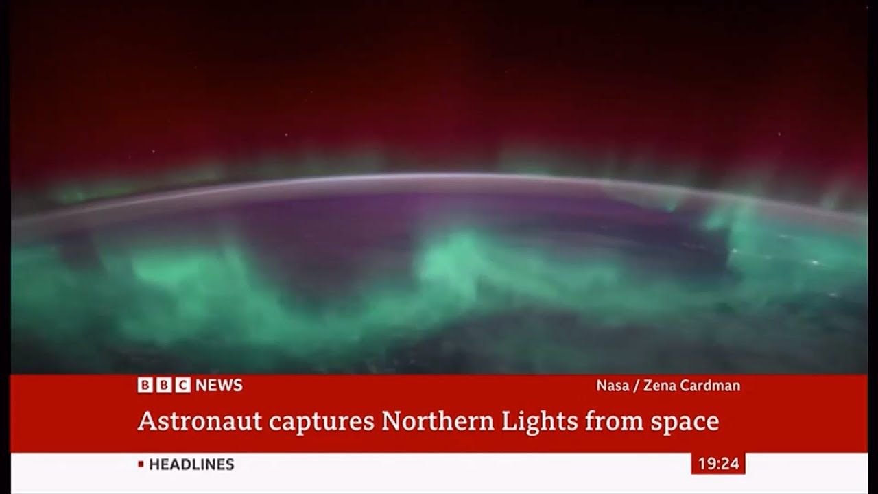 Northern Lights as seen from Space at this time (ISS/Space) 22/Nov/2025 ...