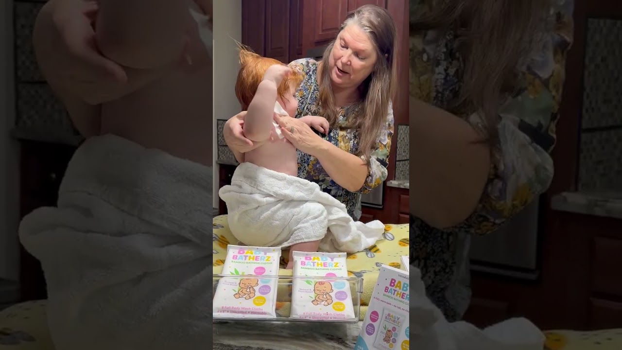 How to give a NEWBORN baby bath without a tub or sink using Baby Batherz