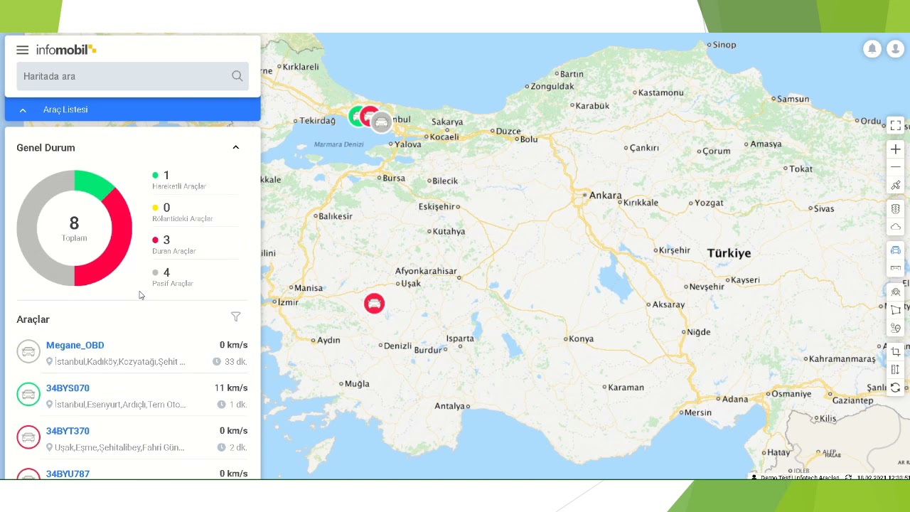 Infomobil Yeni Araçlar Listesi