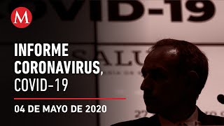 Informe diario por coronavirus en México, 04 de mayo de 2020