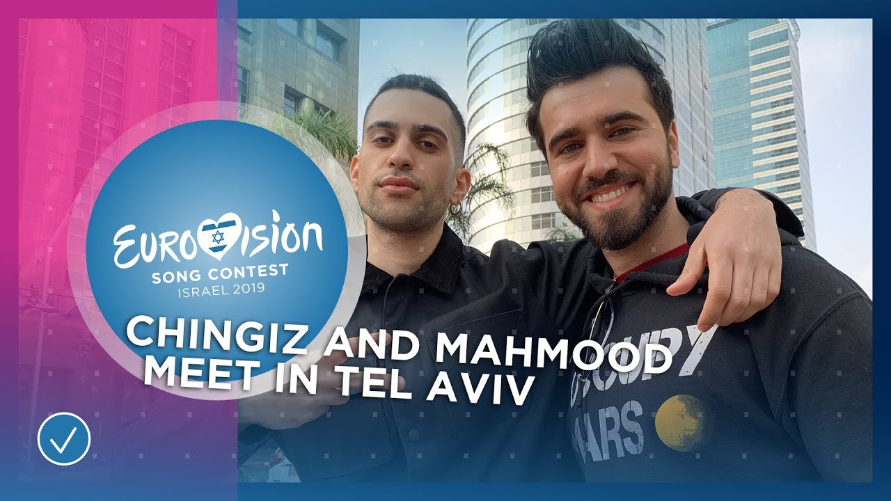 chingiz askerov Chingiz 🇦🇿 and Mahmood 🇮🇹 meet up during Tel Aviv postcard shoot - Eurovision 2019