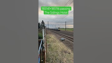 TPE Class 185s passing The Sidings Hotel
