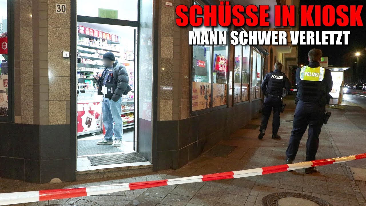 [MANN IN KIOSK MEHRFACH ANGESCHOSSEN!] - 59-jähriger schwer verletzt - Täter geflüchtet - Düsseldorf