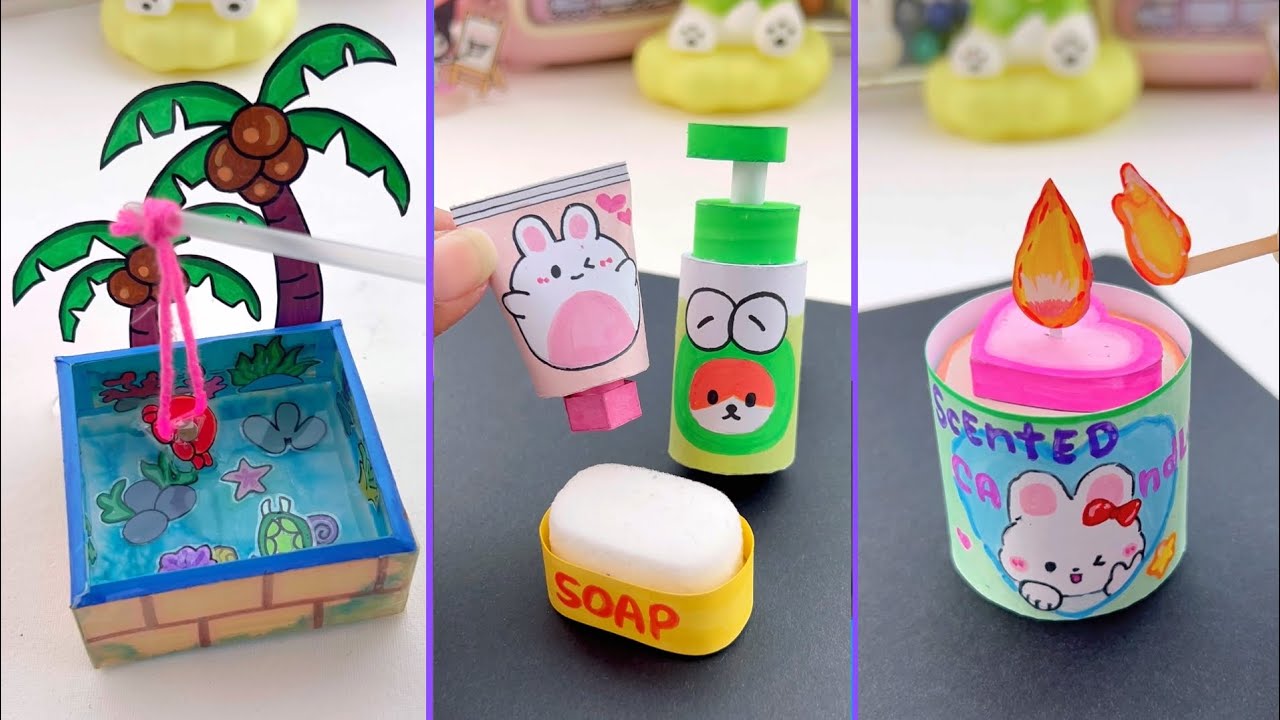 14 DIY Miniature Crafts Idea / Easy Craft Ideas / school hacks / mini ...