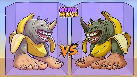 Merge Fellas BRAINROT 18 VS BRAINROT 47 ⁉️ Boss Vs Boss | GAMEPLAY - Reaching Max Level