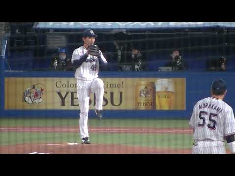 金久保優斗の投球フォームをアップで 神宮レフトスタンドポール際より 【CSファイナル ヤクルトスワローズ対 読売ジャイアンツ2021年11月12日】