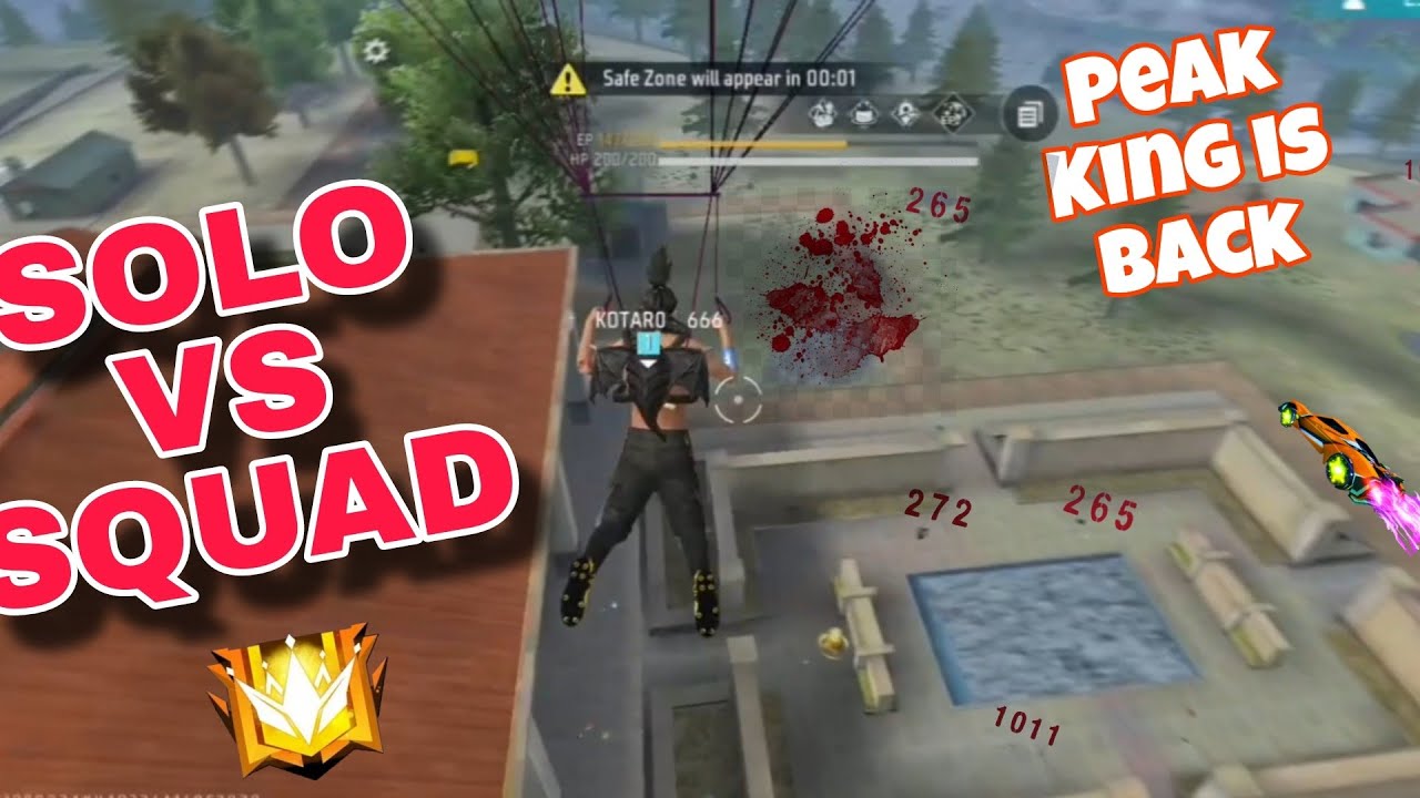 SOLO VS SQUAD GAMEPLAY 1 V 4 CLUTCH 👑 #kotaro666 - YouTube