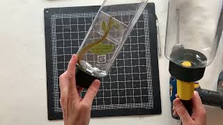 DIY lanternfly catcher from a bottle and a broom handle