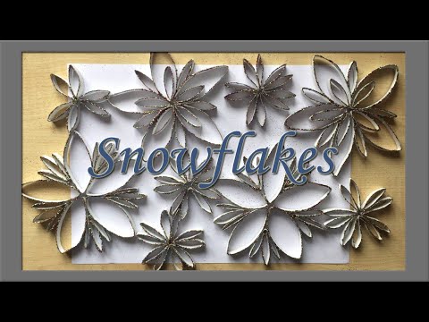 Снежинки из втулок