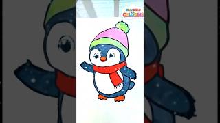 penguin 🐧🐧🐧colouring #satisfying #art #painting #youtubeshorts #relaxing #shorts #drawing #trending