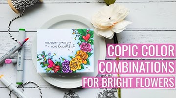 Copic Color Combinations for Bright Flowers + Sale