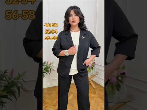 Костюм жіночий трійка піджак блуза штани розмір 48-50 52-54 56-58, видео 1