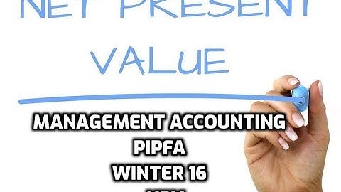Net Present Value NPV PIPFA W16 Management Accounting