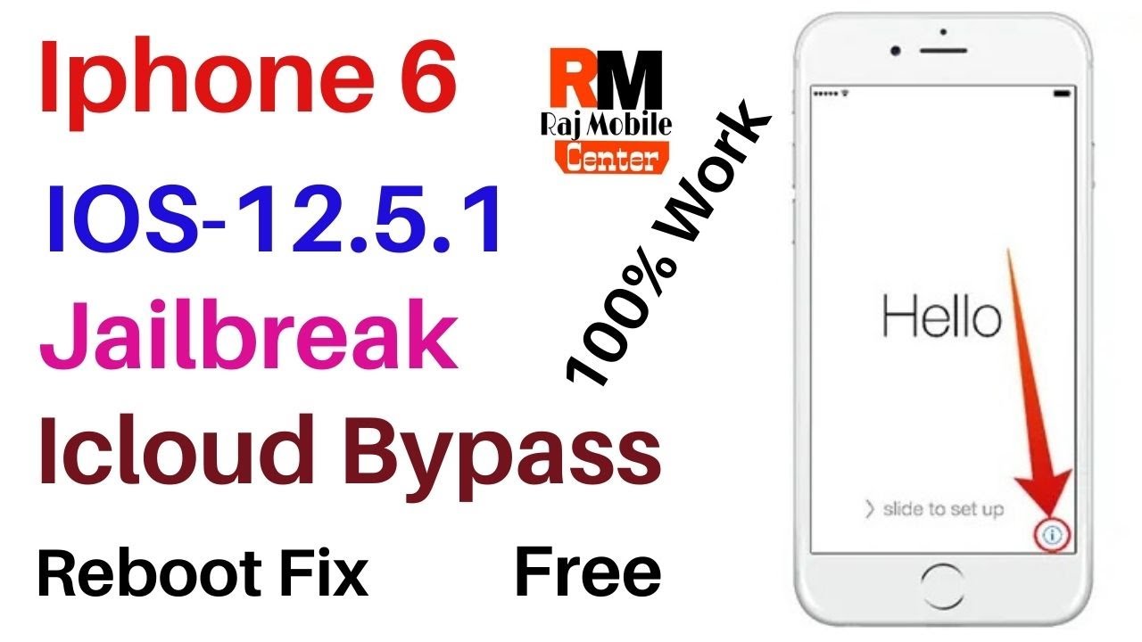 Iphone 6 Jailbreak Untethered Icloud Bypass IOS 12.5.1 On/Off