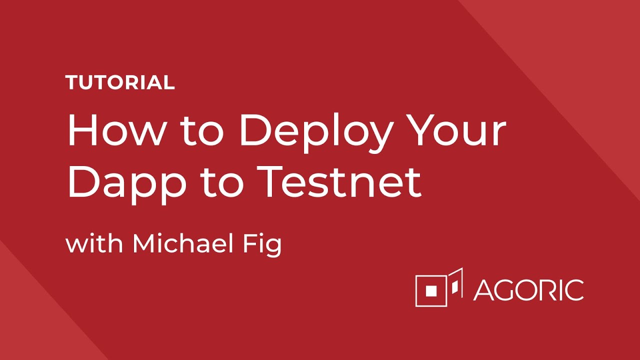 How To Deploy your Dapp to the Testnet - YouTube
