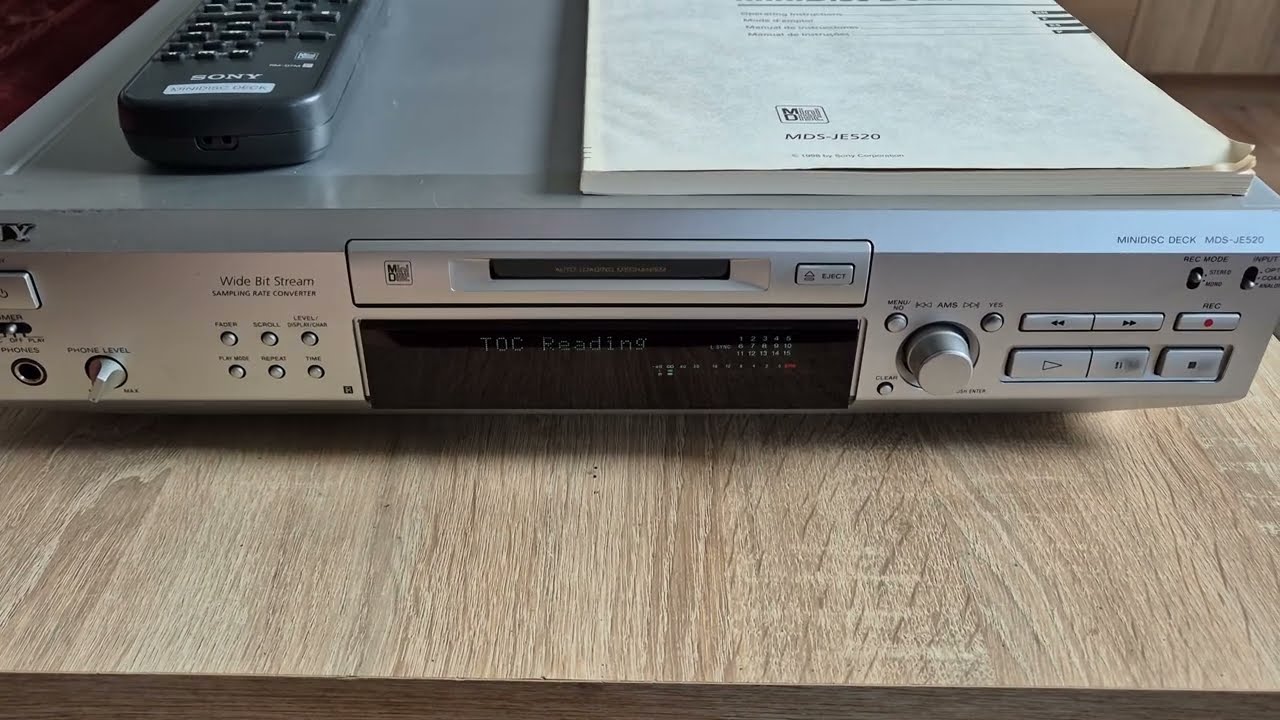 Sony mds je520 made in Japan 1998 - YouTube