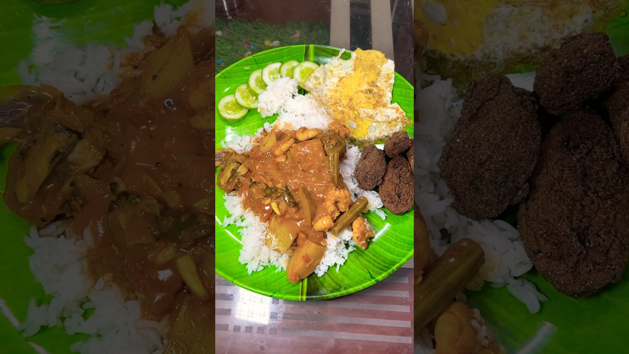 Veetla senja seafood virundhu|Prawn Mango Kolambu+Vanjaram Fish Fry+Omelette Rice|  Epic Home Combo