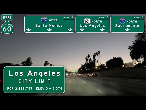 Twilight Joyride into Downtown Los Angeles [4K 60fps]
