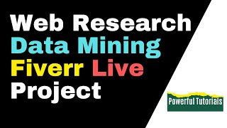 Fiverr Web Research And Data Mining Live Project