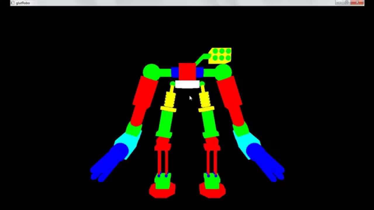 3D Animated Robot OpenGL Mini Projects Preview Version YouTube