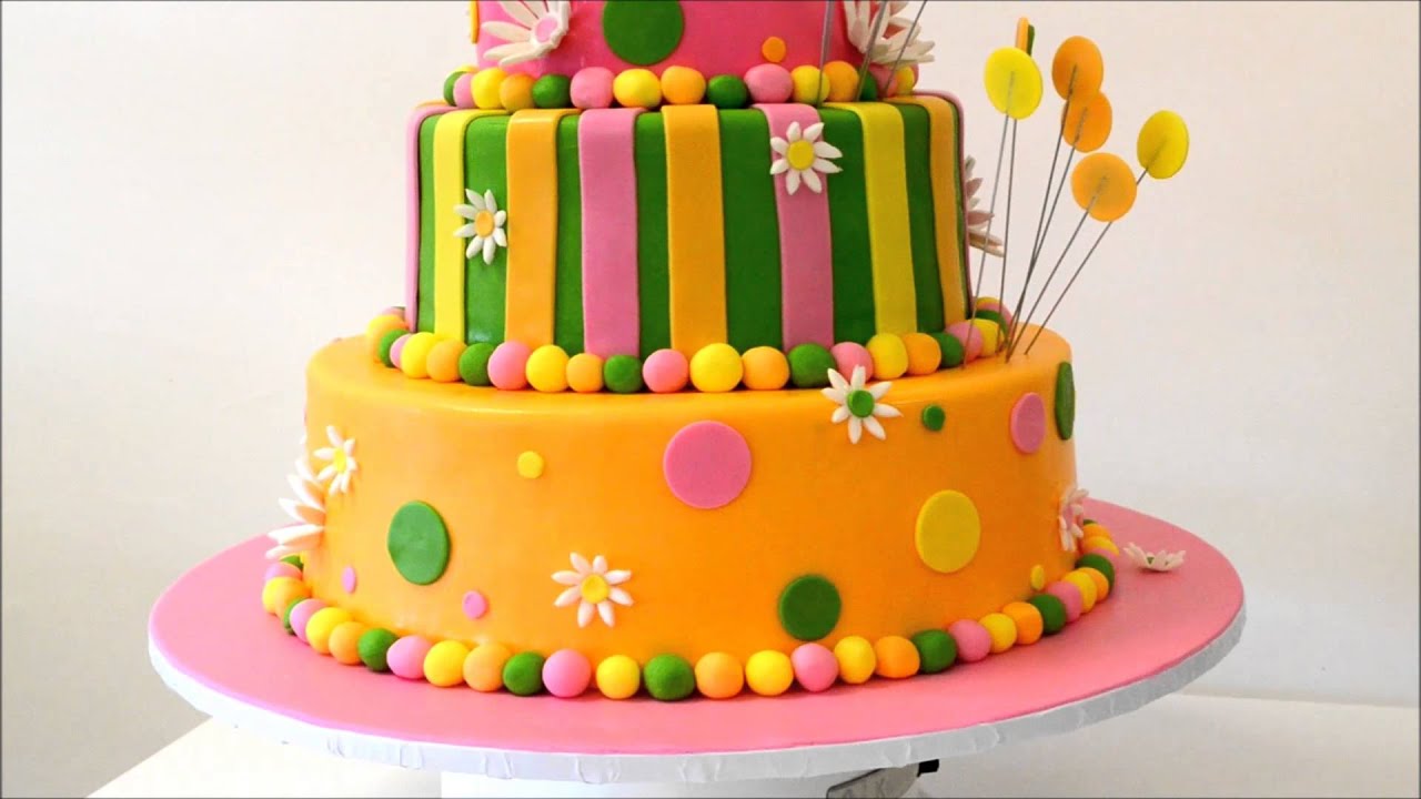 Three Tier Birthday Cake - CakeCentral.com
