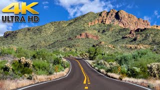 3.5 Hours of Southern Arizona Scenic Desert Mountain Driving 4K | Salt River Canyon & Devil's Canyon