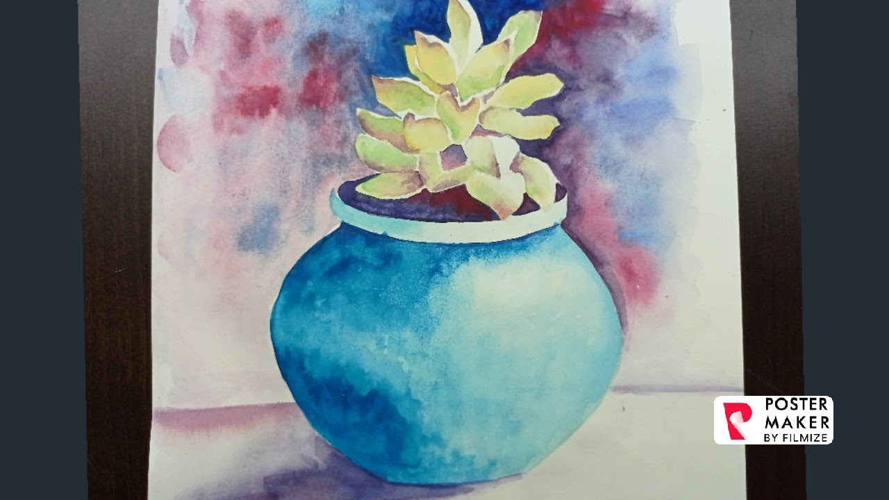 Object Drawing|Pot Painting|Water colour - YouTube