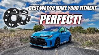 FINALLY Getting the WHEEL FITMENT Perfect For This GR Corolla! | PERRIN Wheel Spacers Install