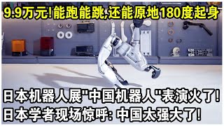 能跑能跳还能原地180度起身日本机器人展“中国机器人”表演视频火了日本学者现场惊呼只要9.9萬元中国太强大了