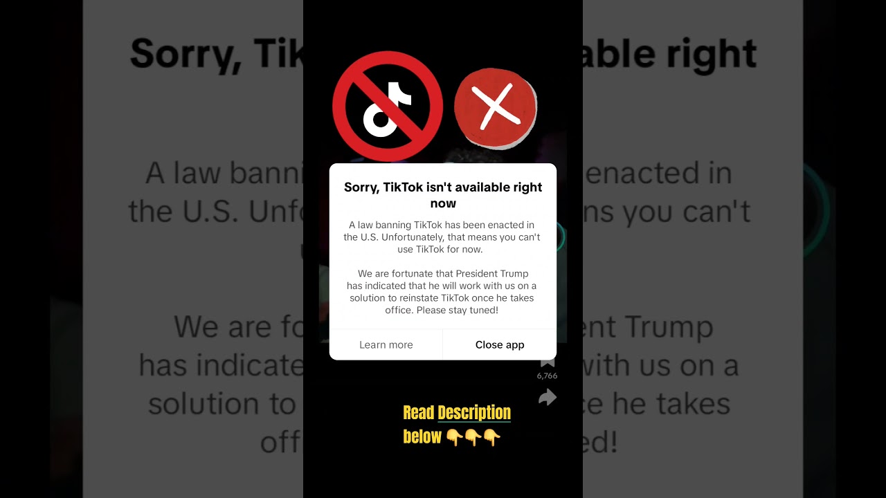 TikTok Got Banned. Read Description! #tiktokban #fyp #creators
